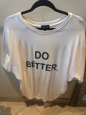 White 'Do Better.' Graphic Crewneck Sweatshirt